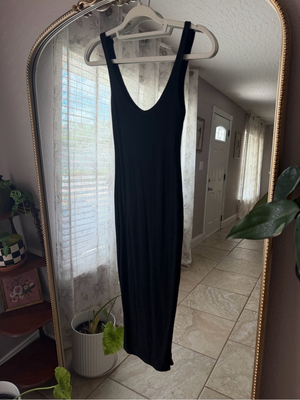 naked wardrobe Black Sleeveless Midi Tank Dress